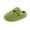 Green, variant on Women's Sweet And Cool Letters Plus Velvet Thick Sole Height-Increasing Multi-Color Shoes Fall And Winter Style Comfortable Furry Half-Slippers Green Size 5.5