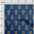 thumbnail image 1 of oneOone Cotton Poplin Fabric Leaves & Paisley Block Print Sewing Fabric BTY 42 Inch Wide, 1 of 4