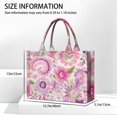 thumbnail image 3 of Large Capacity Tote Bag,Pioneer Flower Floral Print Pattern Handbag Fashion Luxury Tote Bag,15.7"x13"x 5.1" Inches,Laptop Compatible, 3 of 6