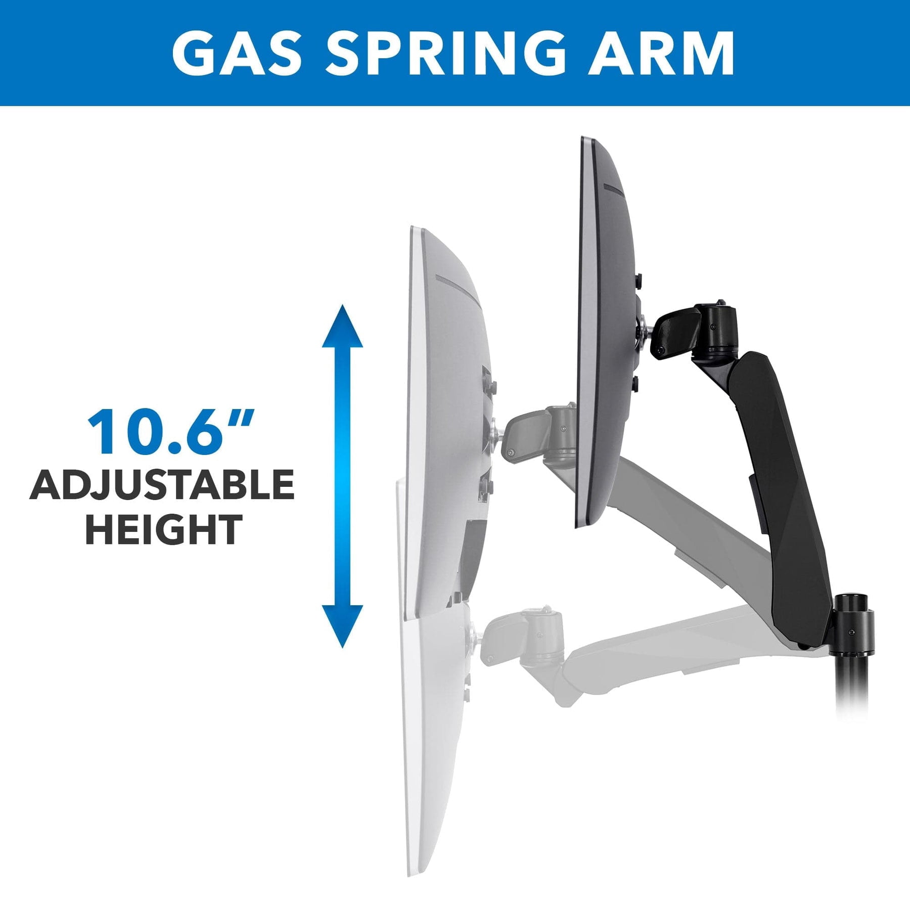 Mount-It! Extra Tall Dual Monitor Desk Mount | Fits 13"-32" Computer Screens | TAA Compliant