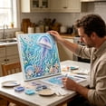 thumbnail image 6 of Clearance Gunhay Ocean Theme Pearl Art DIY Kit DIY Pearl Painting Kit, Ocean Diamond Art for Adults & Beginners, Sparkling Coastal Wall Decor for Ocean Lovers （Jellyfish）, 6 of 7