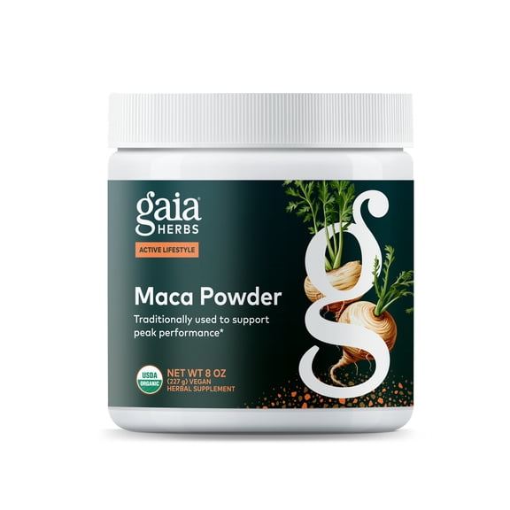 Gaia Herbs Maca Powder - Natural Energy Supplement - Supports and Maintains Healthy Energy and Stamina - Made with USDA Certified Organic Maca Root (Lepidium meyenii) - 8 Oz (69-Day Supply)