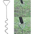thumbnail image 2 of Kit de anclaje para trampolín, juego de 4 estacas de trampolín galvanizadas de alta resistencia, con correa de trinquete ajustable y hebilla de metal, longitud aprox. 40cm JFHHH pequeña, 2 of 5