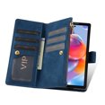 thumbnail image 6 of Designed For Samsung Galaxy Z Fold 7 Wallet Cases 9 Card Slots Zipper Purse Leather Card Slot Flip Kickstand Magnetic Closure Cover with Wrist Strap For Samsung Galaxy Z Fold 7, Blue, 6 of 8
