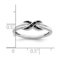 thumbnail image 5 of White Night Sterling Silver Rhodium-plated Black and White Diamond Ring QQR3345-6, 5 of 5