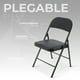 thumbnail image 4 of Sillas Plegables Negras con Posapies Asiento Acolchonado y Reforzadas de Acero para Jardin Fiestas y Banquetes Set de 4, 4 of 8