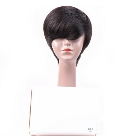 BEAUDIVA Brazilian Straight Human Hair Wigs Natural Color 130% Lace Wigs With Full End Short Bob Wigs 619 (Best Hair Color For Short Bob)