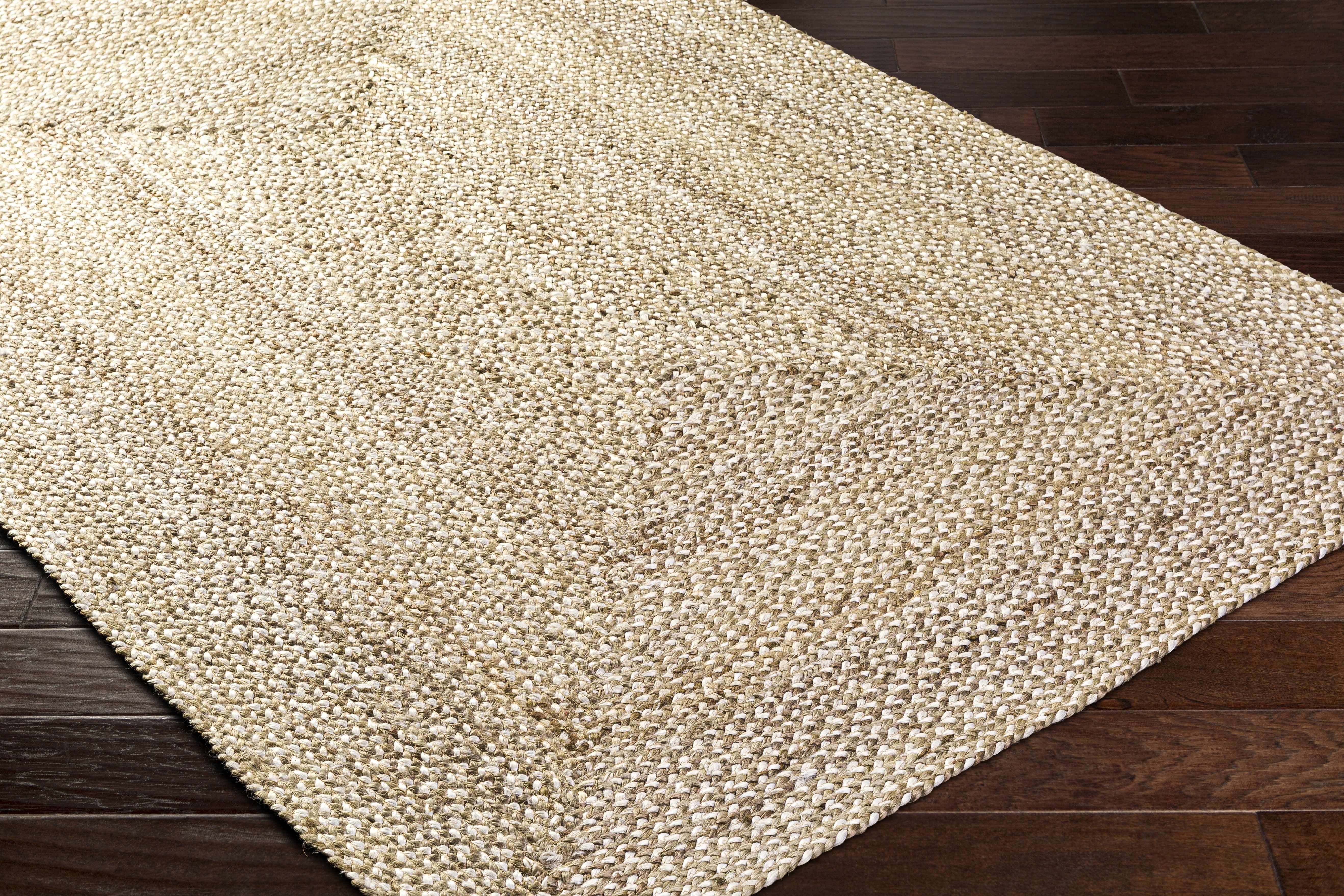 Hauteloom Elkie Jute Living Room, Bedroom Area Rug - Farmhouse - Lambswool - 5' x 7'6"