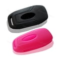 thumbnail image 2 of Dobrev Silicone Cover Holder Fob Rubber Skin Protector Keyless Remote Control Smart Car Case for 2013 2014 2015 2016 2017 Ford Fusion Key   black and pink, 2 of 4