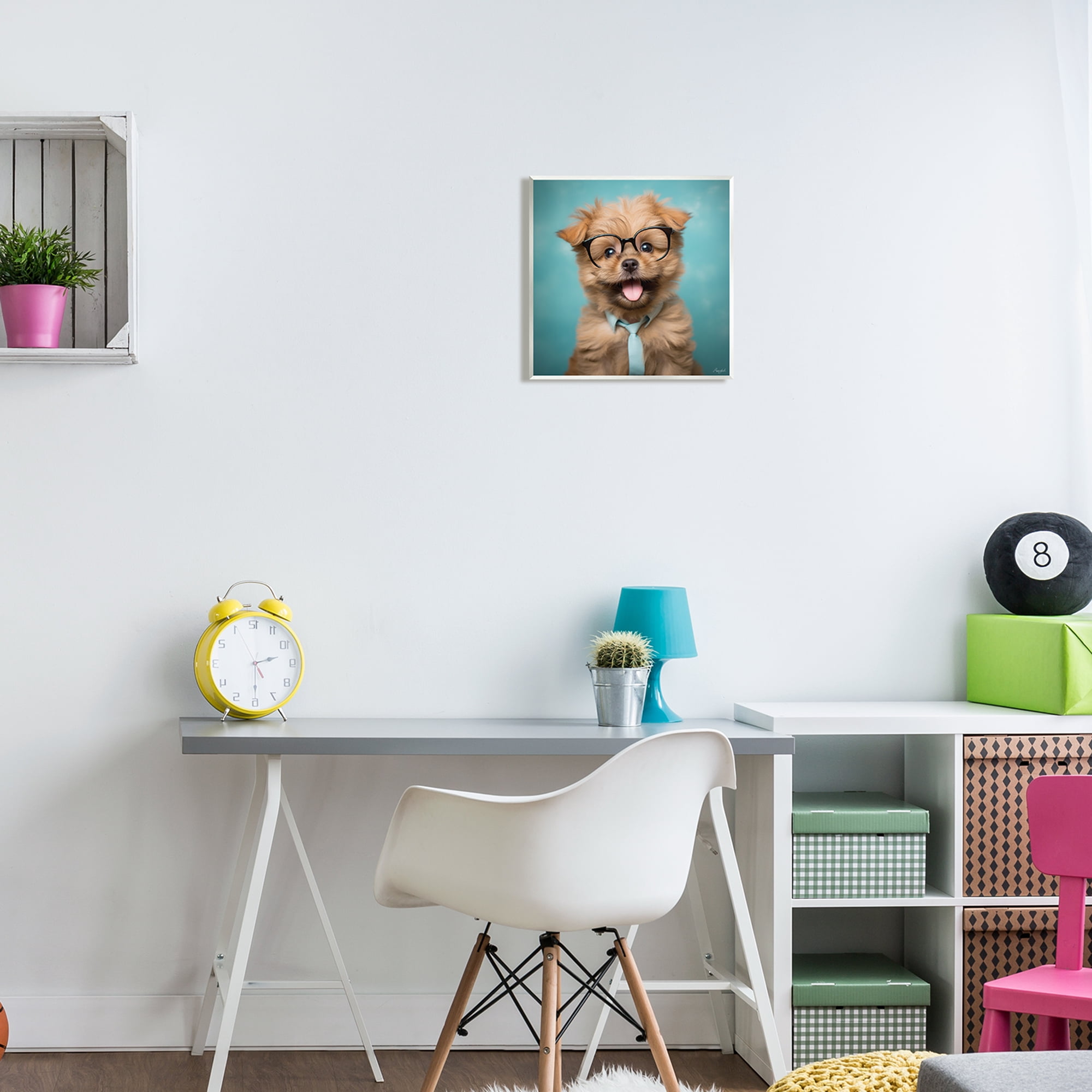Stupell Industries Brown Dog Portrait Animals & Insects Painting Unframed Art Print Wall Art, 12 x 12