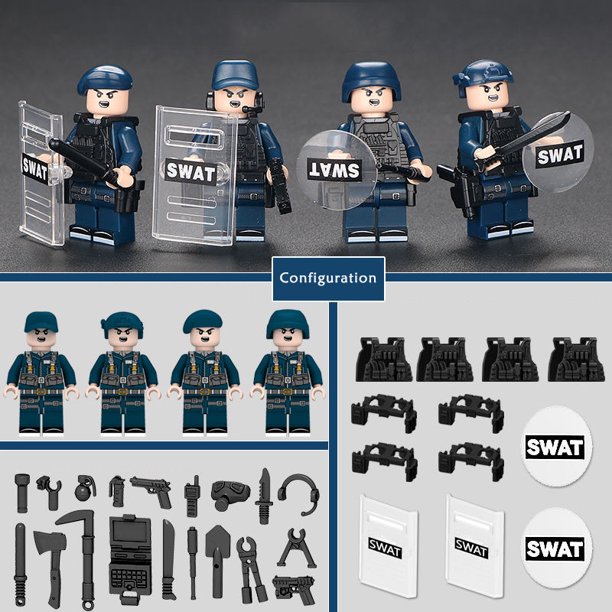 Ladrillos De Plástico Hummer Coleccionables SWAT Land Transporte Bloques De Construcción Militares Minifiguras Juguetes Creativos Gao Jinjia unisex
