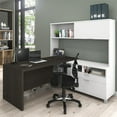 thumbnail image 2 of Bestar 120882-32 Pro-Linea L-Desk with Hutch - White & Deep Grey - 71.10 x 68.80 x 71.10 in., 2 of 6