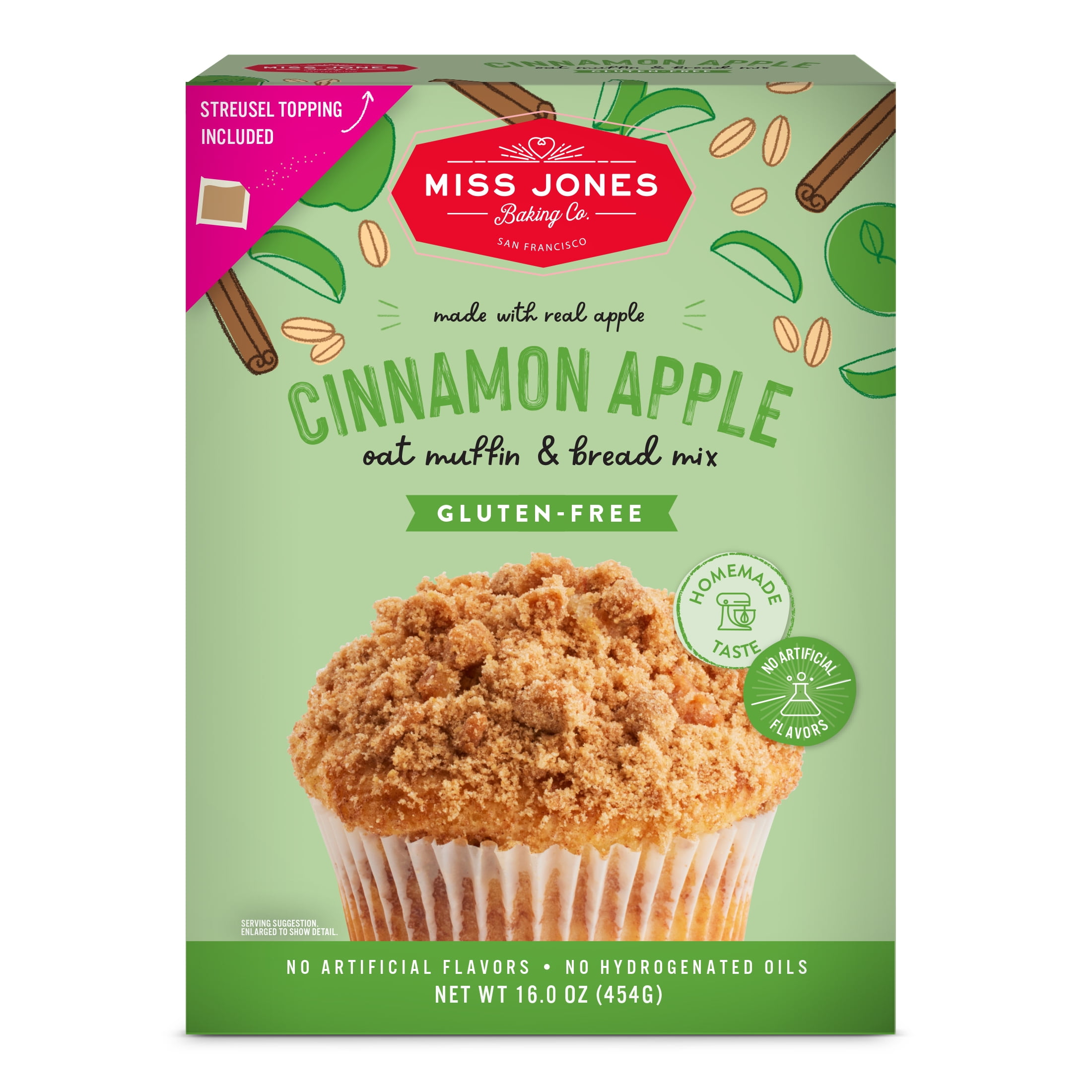 GLUTENFREE APPLE CINNAMON OAT MUFFIN MIX 16OZ
