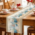 thumbnail image 5 of Starfish Coastal Table Runner 70 Inches, Summer Ocean Coral Conch Seagrass Vintage Brown Bed Runner Dresser Scarves Tabletop for Indoor Outdoor Parties/Ceremony/Banquet, 13" x 70", 5 of 9