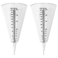 thumbnail image 1 of Rain Gauge, Rain Gauge Outdoor, 2 Pcs Transparent Cone Rain Gauges With Double Scales For Rainfall, 1 of 5