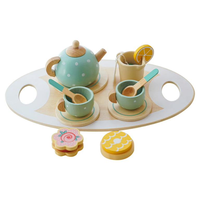 Kids Wooden Tea Set Toy For Wooden Play Kitchen – Kids Wood Store