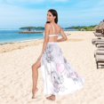 thumbnail image 6 of FORMRS Womens Long Sarong Beach Wrap Semi-Sheer Bikini Skirt Bathing Swimsuit Cover Up, Cartoon Elephant, 6 of 7