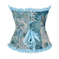thumbnail image 5 of Tuosodrolic Renaissance Corsets for Women Vintage Floral Bustier Tops Overbust Gothic Corsets Lace Up Front Button Shaperwear Tops, Steampunk Corsets for Women Retro Corset Bustier, 5 of 6