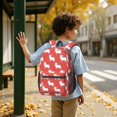 thumbnail image 6 of White Cat and Dot Red Pattern 17" School Backpacks for Teens,Waterproof Oxford Fabric,S-Shape Padded Straps for School,Travel,Hiking,Camping, 6 of 6