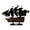 MultiColor, variant on HANDCRAFTED NAUTICAL DÉCOR Wooden Caribbean Pirate White Sails Model Pirate Ship 12"