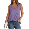 thumbnail image 5 of Tank Tops for Women,Tbopshirt Summer Tops for Women,Plus Size T Shirts,Women Solid Color Round Neck Sleeveless Casual Tee Tops Tank,Short Sleeve Blouses, 5 of 9