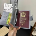 thumbnail image 4 of Egoelife Multi-functional Passport Holder, Leather Travel Document Bag, Crocodile-patterned Bank Card Document Storage Bag, 4 of 6