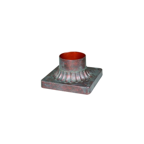 Pier Mount Adapter - Royal Bronze Post Lamp Base - 3" Post Compatible - Weatherproof Steel