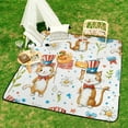 thumbnail image 6 of Patriotic Cats Fourth of July Fun Waterproof Picnic Blanket with Foldable Zipper, Suitable for Outdoor Use, Suitable for Travel, Camping, Beaches, Parks, Grasslands, Picnic Blanket Accessories, 6 of 7