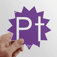 thumbnail image 1 of Chestry Elements Period Table Transition Metals Platinum Pt Sun Vinyl Sticker Luggage Graffiti Flower Decal, 1 of 3