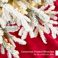 thumbnail image 6 of Best Choice Products 7.5ft Pre-Lit Flocked Full Aspen Noble Fir Christmas Tree w/ 700 2-in-1 Glowing LEDs, 6 of 10