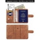thumbnail image 2 of Funda de piel con cierre de pasaporte y bloqueo RFID para viajes esenciales, 2 of 9