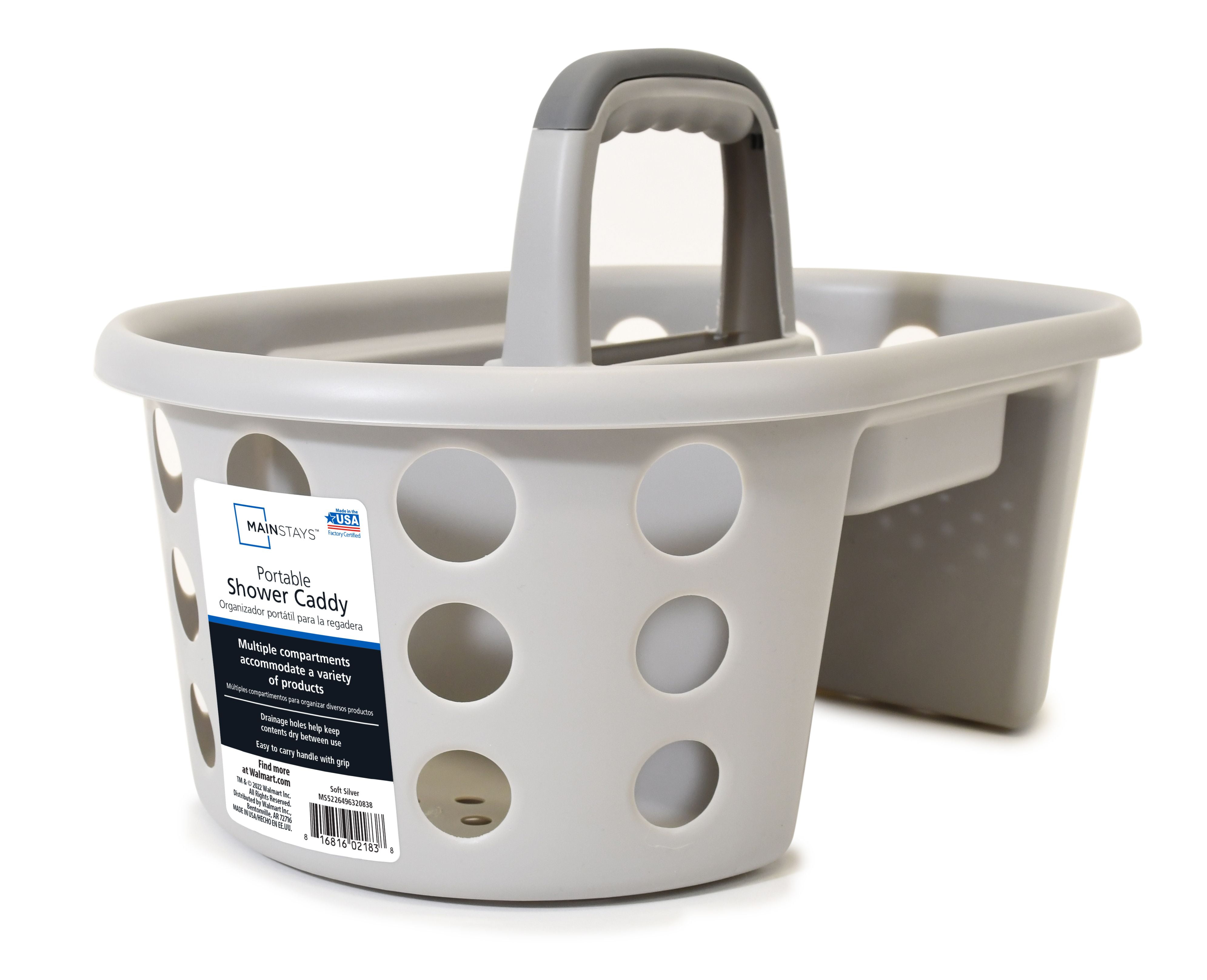 MS Portable Shower Caddy, Gray