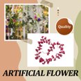 thumbnail image 3 of Yuarrent 4 pack/lote Cadena de flores de cerezo artificiales de bajo mantenimiento interior o exterior de larga duración Decoración del hogar Rosa roja 135 cabeza, 3 of 6