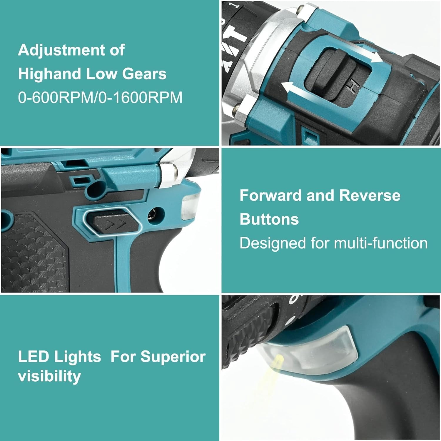 LithiCraft 21V Brushless Cordless Drill/Driver Kit w/ (2) 2000mAh Batteries, Charger & 24-Piece Bit Set, 55Nm Torque, 1/2" Keyless Chuck