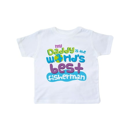 

Inktastic Fishing Worlds Best Fisherman Daddy Gift Toddler Boy or Toddler Girl T-Shirt