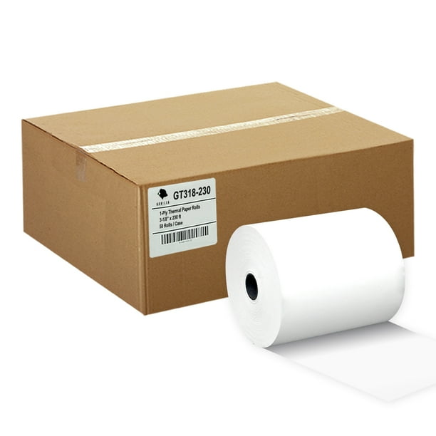 Gorilla Supply 3 1/8 x 230 Thermal Paper Roll TMT88 T20 T90 SRP350