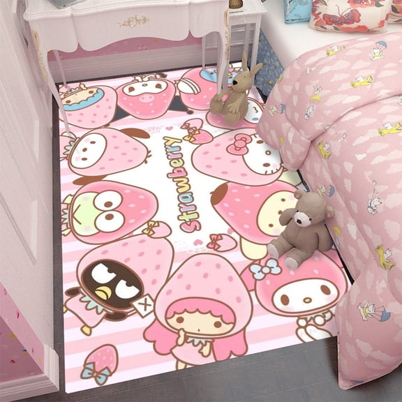 Sanrio Carpet for Living Room Bedroom Floor Mat Decor Rug Doormat