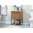 thumbnail image 2 of 24 inch single bathroom vanity in walnut brown, 2 of 8