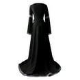 thumbnail image 4 of Jsaierl Renaissance Costume for Women Retro Medieval Elegant Goth Maxi Dresses Cosplay Party Steampunk Ball Gown Chemise Dress, 4 of 5