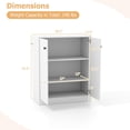 thumbnail image 3 of Storage Cabinet with Doors, Kitchen Cabinets with 3-Tier Shelves, Wood Sideboard Buffet, Freestanding Entryway Cabinet, Modern Floor Cabinet for Hallway, Living Room, Dining Room, 3 of 9