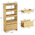 thumbnail image 5 of Tribesigns 2-Drawer Vertical File Cabinet with Open Bookshelf, Modern Design Filing Storage for Home Office, Letter/Legal/A4 Sizes, Oak, 5 of 7