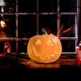 thumbnail image 4 of KMMYS Halloween Pumpkin Lantern Decor, Hollowed Out Glowing Pumpkin Prop, Shopping Mall Window Display Decor, Outdoor Scene Decoration, Indoor Outdoor Festive Decor, Durable Plastic Pumpkin Light, 4 of 9