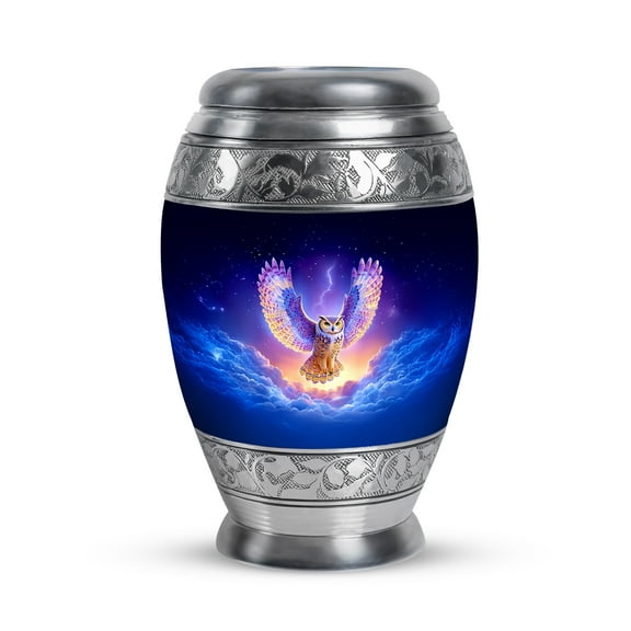 SABURIAL Owl Urn - Mini Decorative Urns - Keepsake Burial Urns For Human Ashes Adult Male - 3 Inch - Little Cremation Urn For Ashes Adult Female