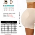 thumbnail image 4 of BIMEI Hip Pads for Women Seamless Hip Padded Underwear Butt Lifter Pad Panties Butt Enhancer Booty Lifter Shapewear,Beige,2XL, 4 of 7
