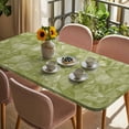 thumbnail image 3 of Sage Green Geometric Table Cloths for 5 Foot Rectangle Tables, Modern Stereotypic Abstract Art Patio Waterproof Elastic Fitted Tablecloths, Washable Rectangular Table Cover for Camping, 3 of 8