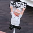 thumbnail image 6 of Cheers.US 4Pcs/Set Statue Sculpture Gift Resin Craft Chef Figurine Wall Hook Cartoon Stainless Steel Hooks Creative Chef Character Model Home Garden Ornaments Decor, 6 of 7