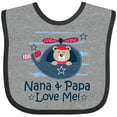 thumbnail image 3 of Inktastic Nana and Papa Love Me Grandson Boys Baby Bib, 3 of 4