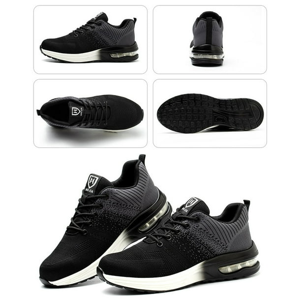 Zapatos De Trabajo Zapatos de trabajo unisex Zapatillas deportivas transpirables con punta de acero (41 Black Grey) Ndcxsfigh Para Estrenar