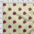 thumbnail image 2 of oneOone Polyester Lycra Fabric Leaves Block Printed Fabric 1 Yard 56 Inch Wide, 2 of 4