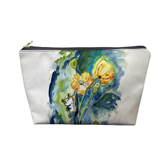 Betsy Drake PC1340 8.5 x 6 in. Frog & Flower Pouch